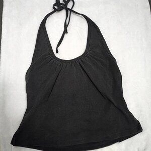 Vintage Kavio Black Halter Top Size large